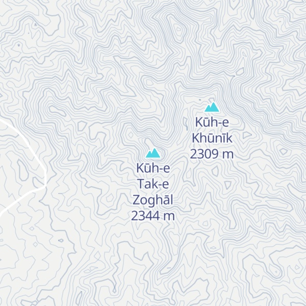 Map of Kūh-e Tak-e Zoghāl