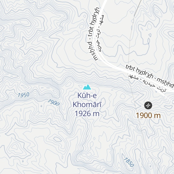 Map of Kūh-e Khomārī