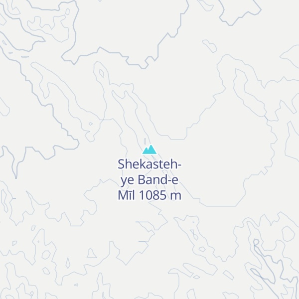 Map of Shekasteh-ye Band-e Mīl