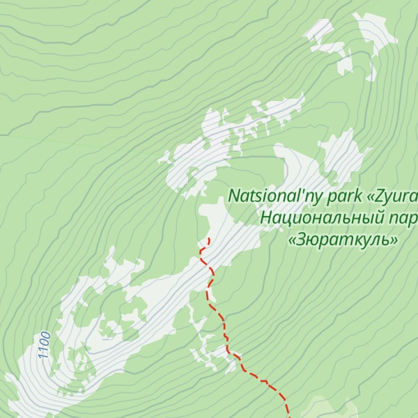 Map of Hrebet Zyuratkul