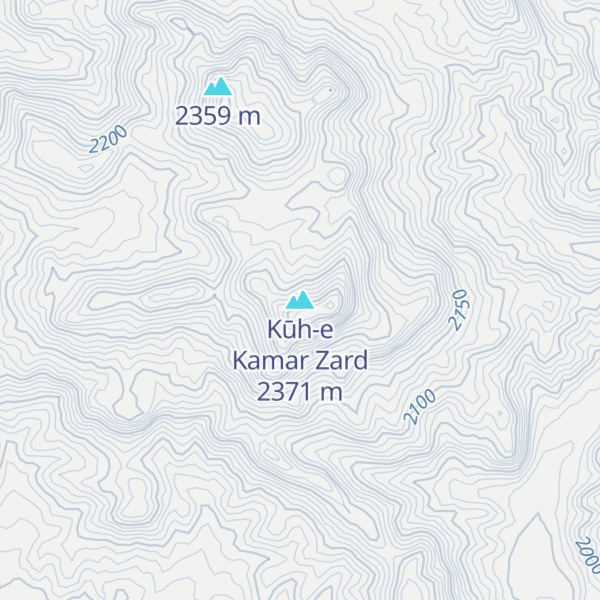Map of Kūh-e Kamar Zard