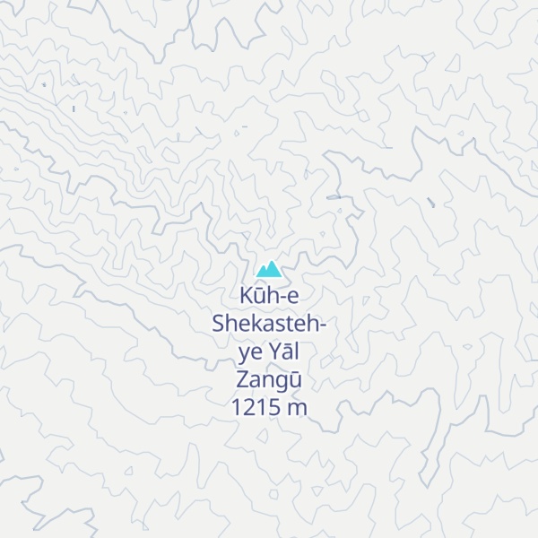 Map of Kūh-e Shekasteh-ye Yāl Zangū