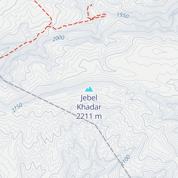 Map of Jebel Khadar