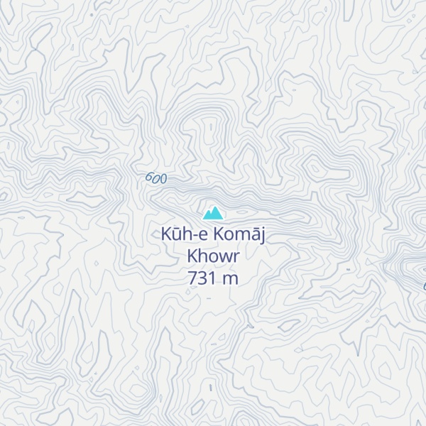 Map of Kūh-e Komāj Khowr