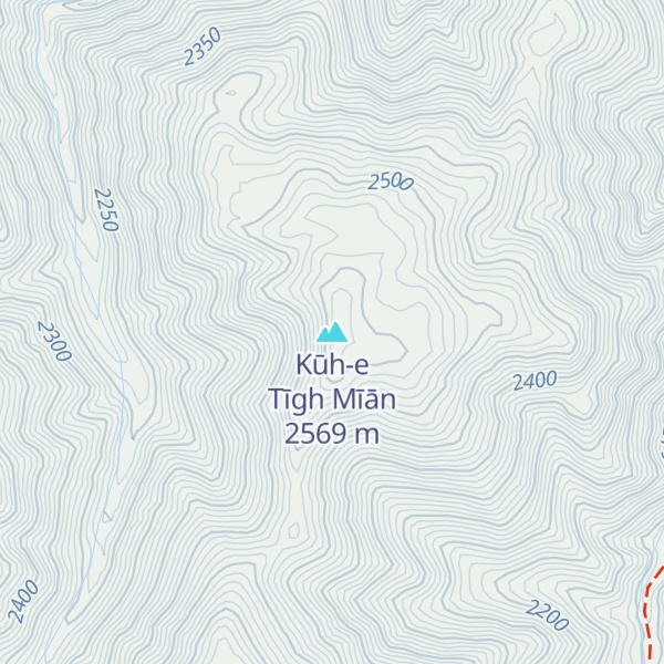 Map of Kūh-e Tīgh Mīān