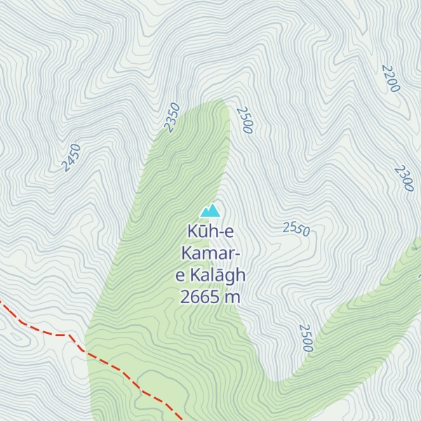 Map of Kūh-e Kamar-e Kalāgh