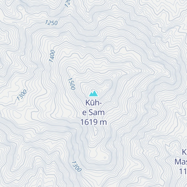 Map of Kūh-e Sam