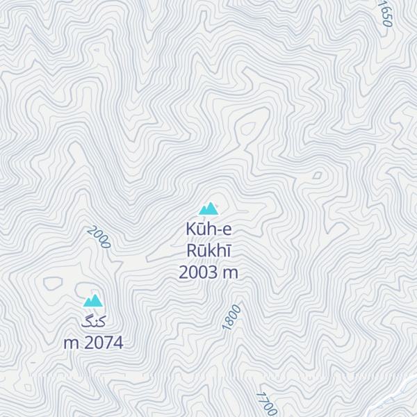 Map of Kūh-e Rūkhī