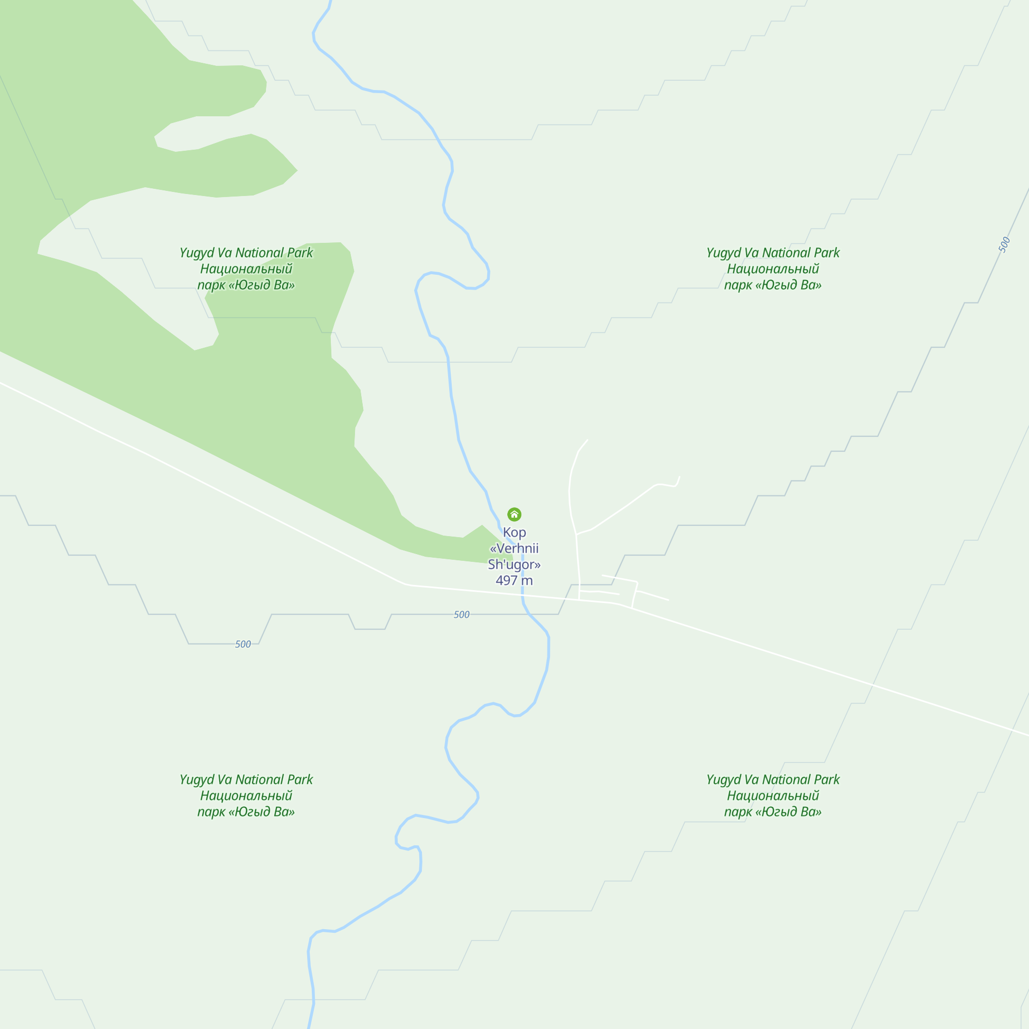 Kop «Verhnii Sh'ugor» map