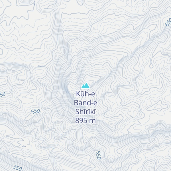 Map of Kūh-e Band-e Shīrīkī
