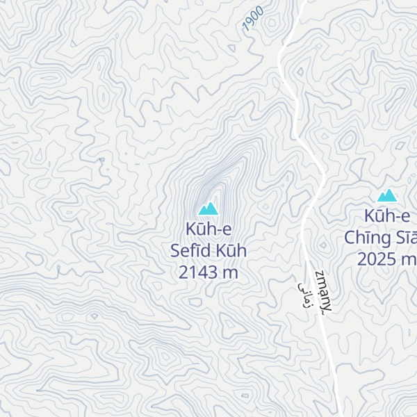 Map of Kūh-e Sefīd Kūh