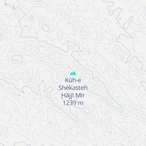 Map of Kūh-e Shekasteh Ḩājjī Mīr
