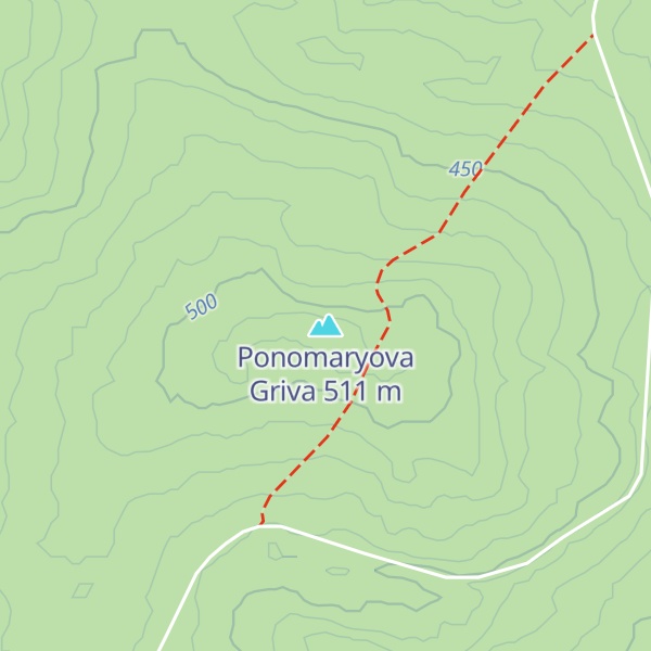 Map of Ponomaryova Griva