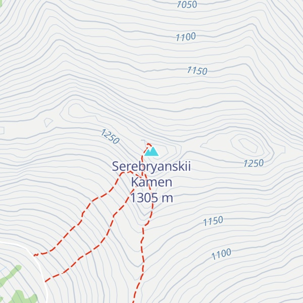 Map of Serebryanskii Kamen