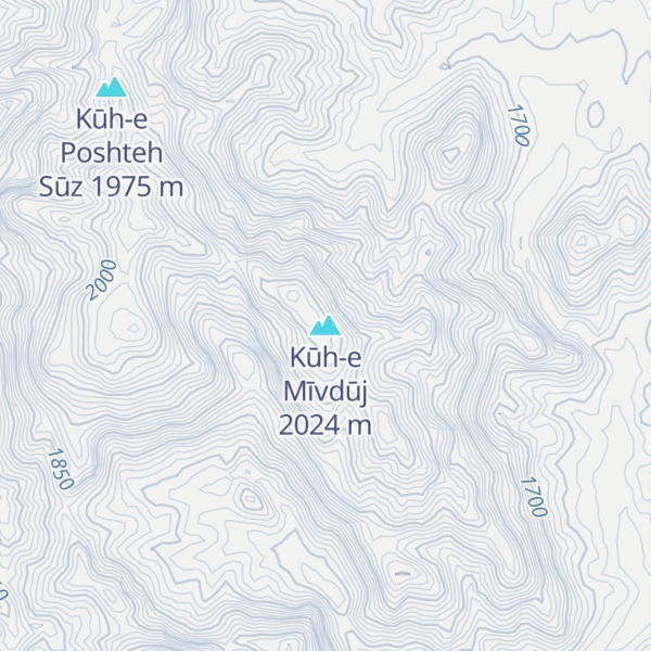 Map of Kūh-e Mīvdūj