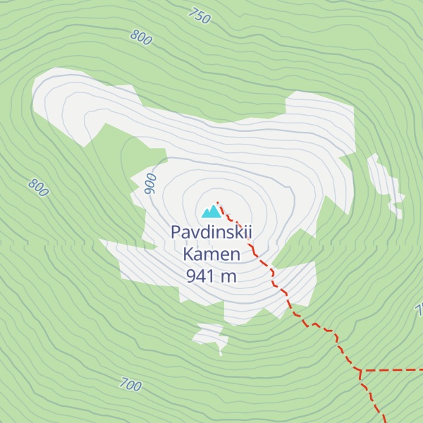 Map of Pavdinskii Kamen