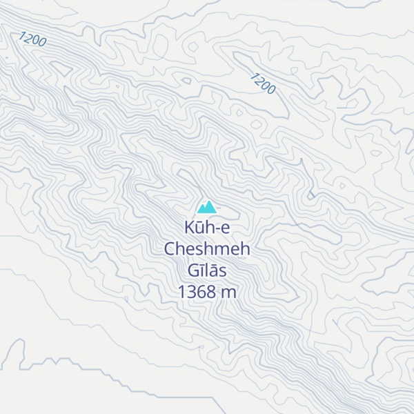 Map of Kūh-e Cheshmeh Gīlās