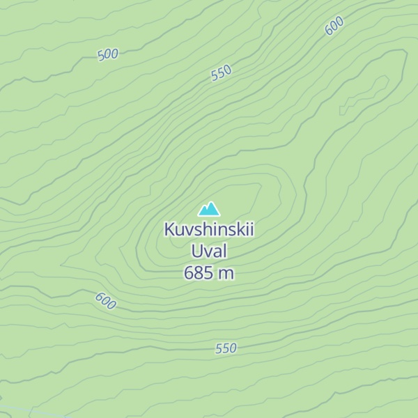 Map of Kuvshinskii Uval