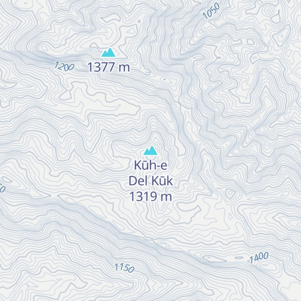 Map of Kūh-e Del Kūk