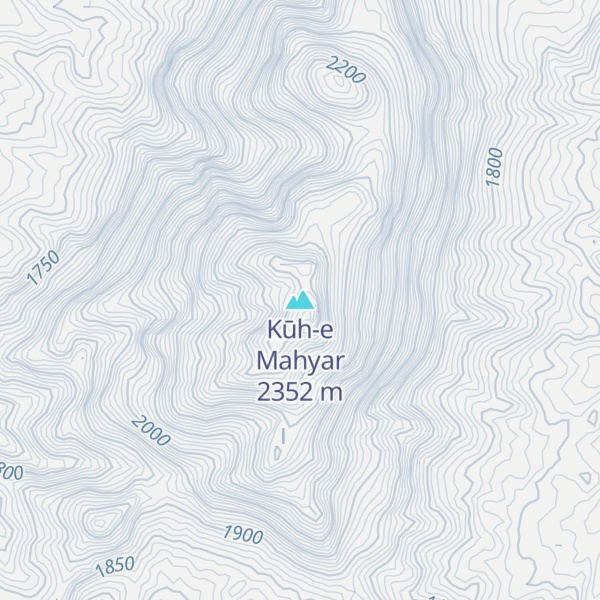 Map of Kūh-e Mahyar