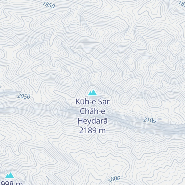 Map of Kūh-e Sar Chāh-e Ḩeydarā