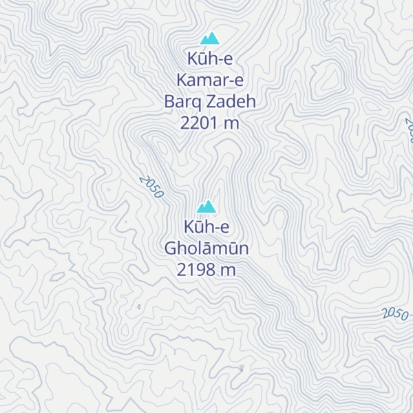 Map of Kūh-e Gholāmūn