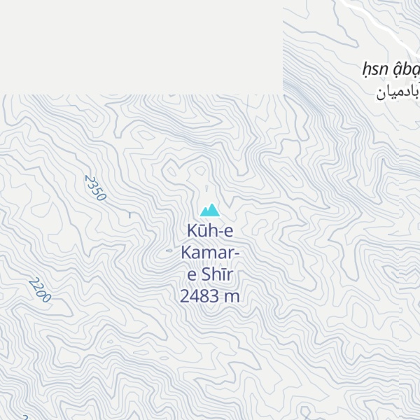 Map of Kūh-e Kamar-e Shīr