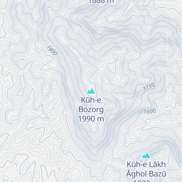 Map of Kūh-e Bozorg