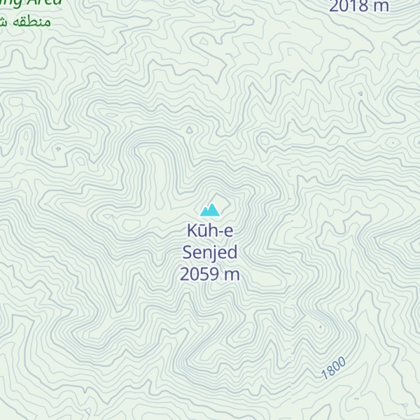 Map of Kūh-e Senjed