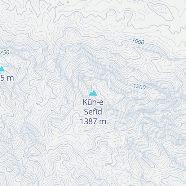 Map of Kūh-e Sefīd