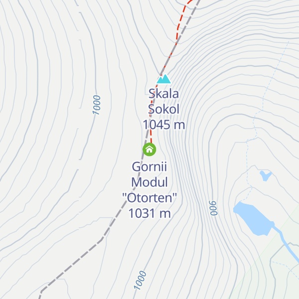 Map of Gornii Modul "Otorten"