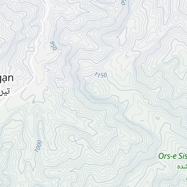 Map of Kūh-e Takht-e Seh Gūsheh