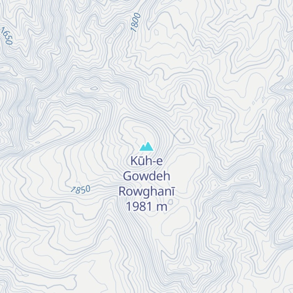 Map of Kūh-e Gowdeh Rowghanī