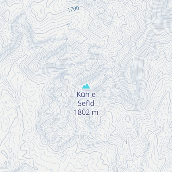 Map of Kūh-e Sefīd