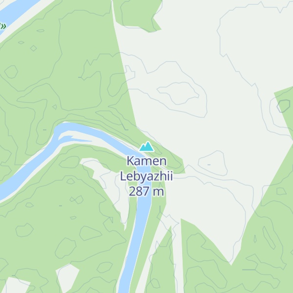 Map of Kamen Lebyazhii