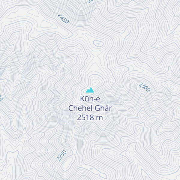 Map of Kūh-e Chehel Ghār
