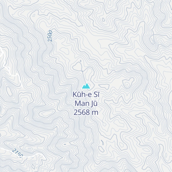 Map of Kūh-e Sī Man Jū