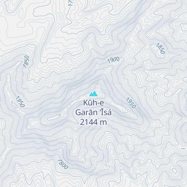 Map of Kūh-e Garān ‘Īsá