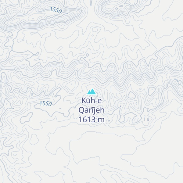 Map of Kūh-e Qarījeh