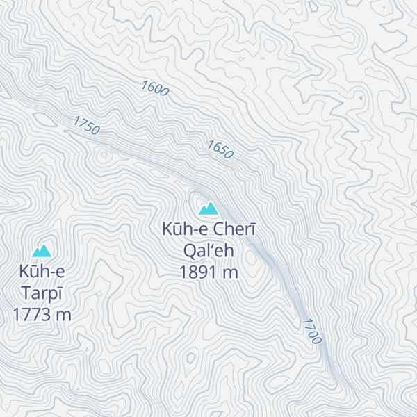Map of Kūh-e Cherī Qal‘eh