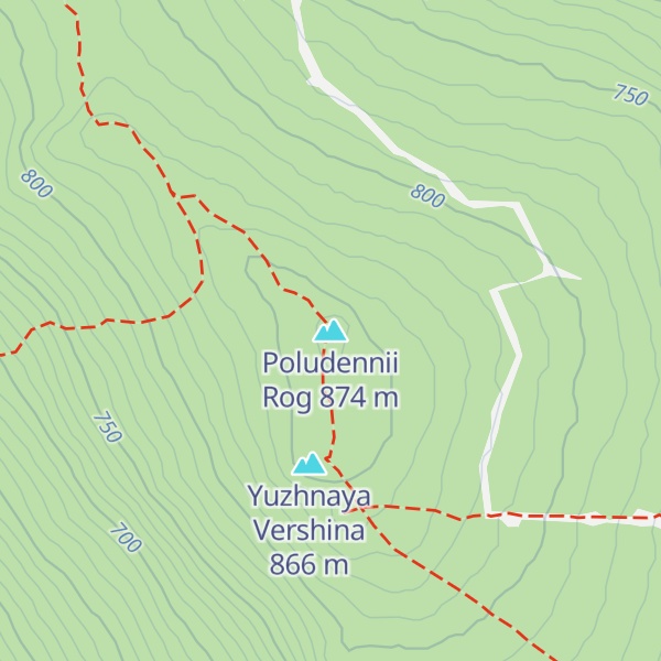 Map of Poludennii Rog