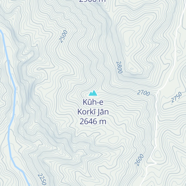 Map of Kūh-e Korkī Jān
