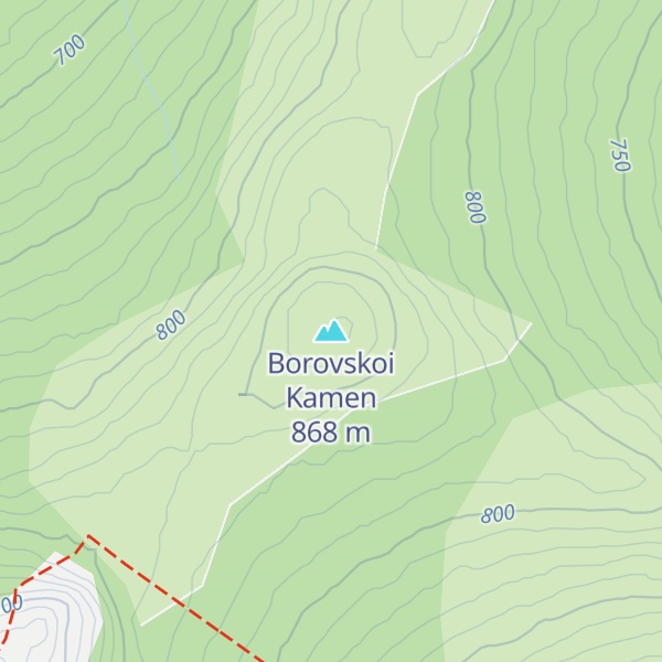 Map of Borovskoi Kamen