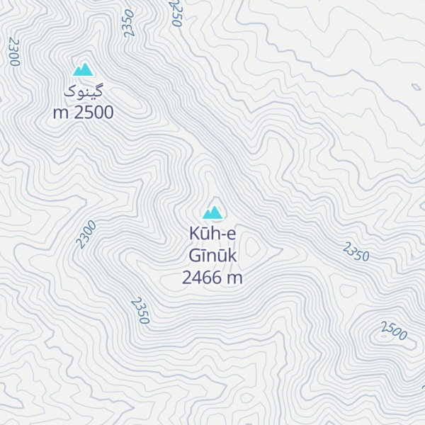 Map of Kūh-e Gīnūk
