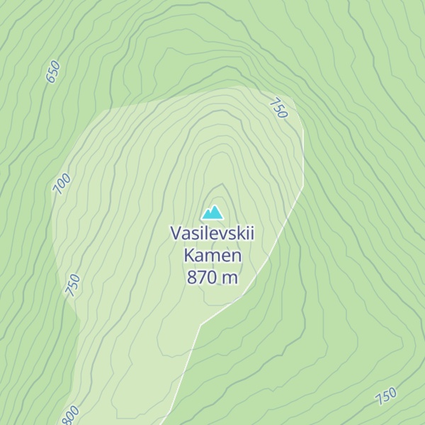 Map of Vasilevskii Kamen
