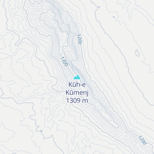 Map of Kūh-e Kūmenj