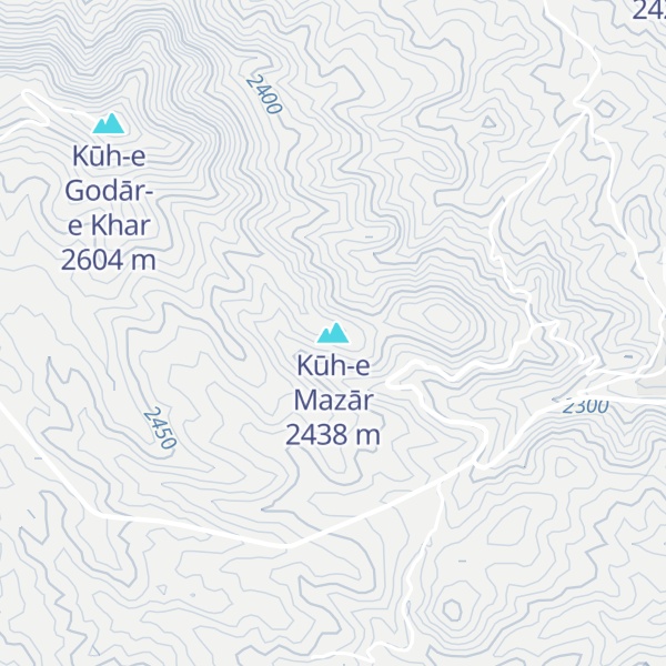 Map of Kūh-e Mazār