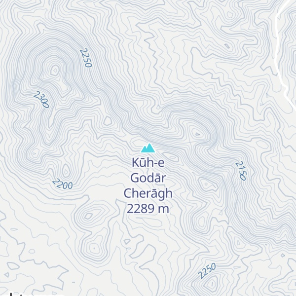 Map of Kūh-e Godār Cherāgh