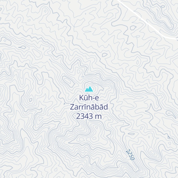 Map of Kūh-e Zarrīnābād