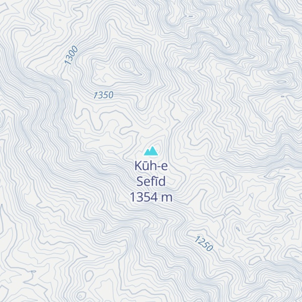 Map of Kūh-e Sefīd